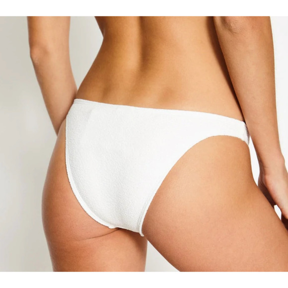 Suboo Haven Slim Swim Solid White Textured Bikini Bottom White Size 4 NEW $80 - Picture 4 of 4